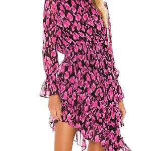 MISA Los Angeles X Revolve Savanna Dress in Pink and Black
